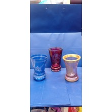 SET 3 BICCHIERI DA COLLEZIONE  VETRO MURANO