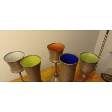 SET 5 BICCHIERI VETRO MURANO ANNI 70