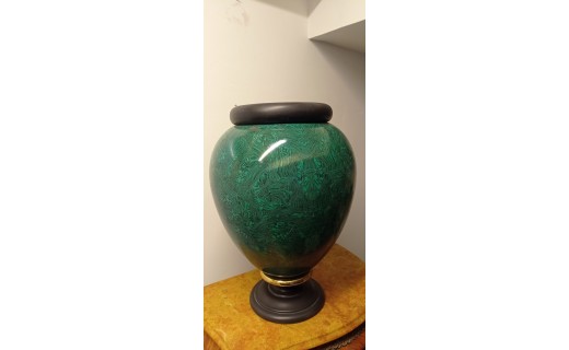 VASO VERDE COBALTO PORCELLANA MANGANI