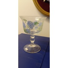 COPPA IN VETRO MURANO FIORI BLU