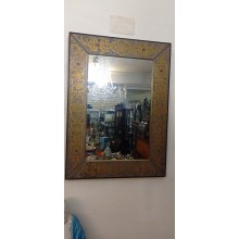 SPECCHIO IN LEGNO E ARGENTO