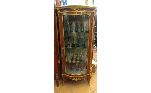 VETRINA IN LEGNO MASSELLO ANNI 70