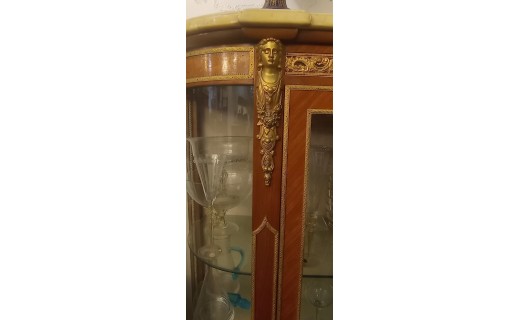 VETRINA LEGNO E MARMO ANNI 70