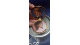 Apple Photo Stand Large Gold Silver Crystal