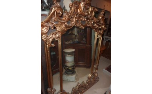 Wooden Mirror Gold 